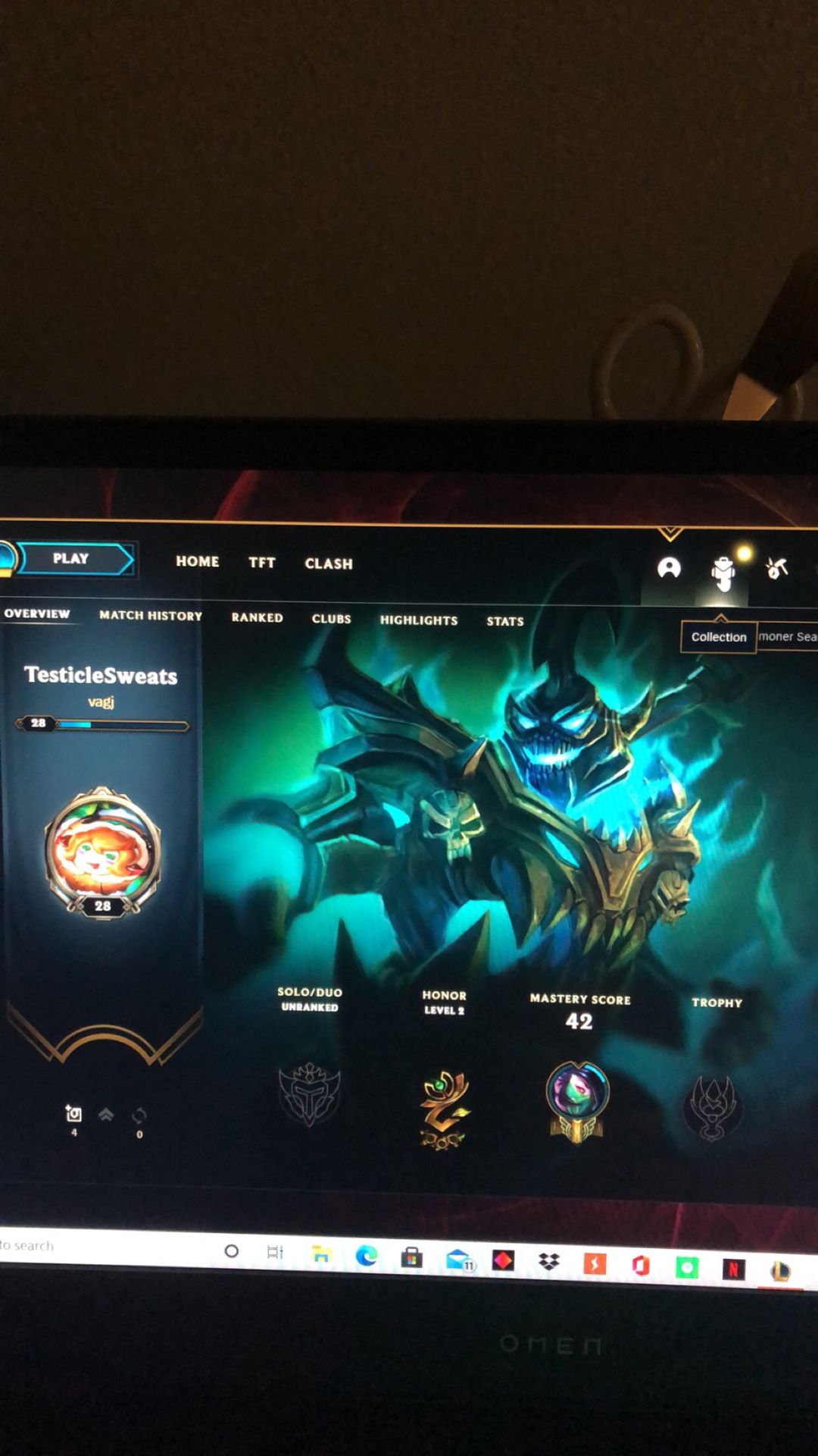 Level 28 league account