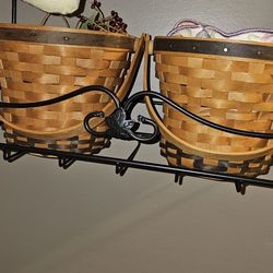 Set Of 2 Longaberger Baskets One With A Liner 