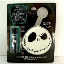 Jack Skellington Lip Balm & Keychain