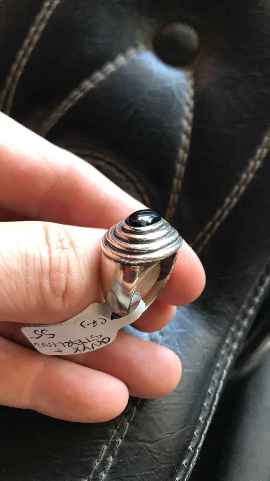 Onyx And Sterling Silver Ring