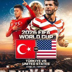 USA vs Turkey World Cup Tickets 2 Section 211