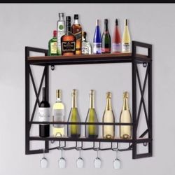 New Wall Mounted Industrial Wine Rack