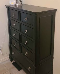 Ashley Furniture Tall Black Dresser – Excellent Condition, $150