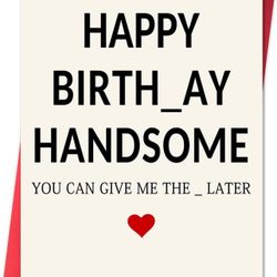 Funny Birthday Gifts for Men Him, Boyfriend Gifts for Bday, Birthday Decorations for Men, Husband Birthday Card 600+ bought in past month