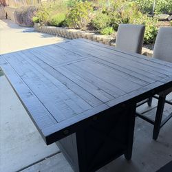 Extending Cabinet/wine Rack Table And 6 Chairs 