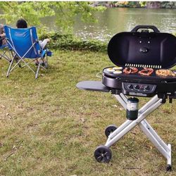 Coleman RoadTrip 285 Portable Stand-Up Propane Grill, Gas Grill with 3 Adjustable Burners & Instasta