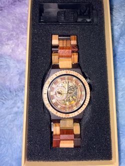 Wooden Skeleton Automatic Watch