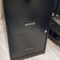 Metal File Cabinet, 2 Drawer, letter width
