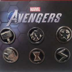 Marvel Avengers 6-Pin Metal Badge Set