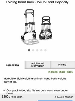 Uline folding hand truck