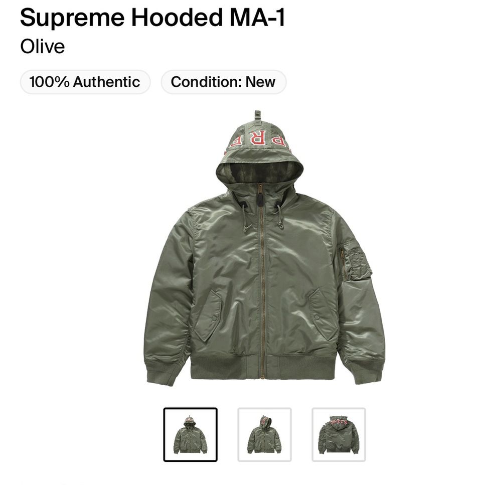Supreme Bomber Hooded MA-1 for Sale in Boston, MA - OfferUp