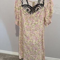 Spring Flowery Dress, Size XL. Brand New