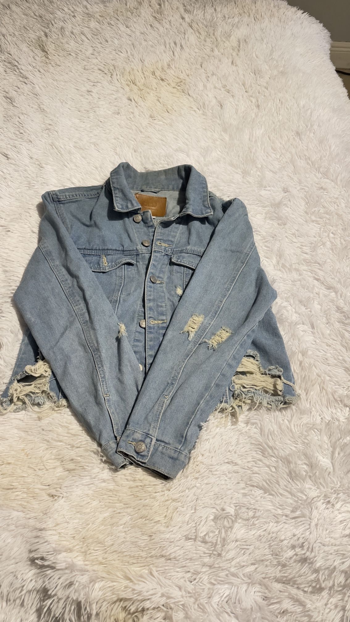 Distressed Light Blue Denim Jacket