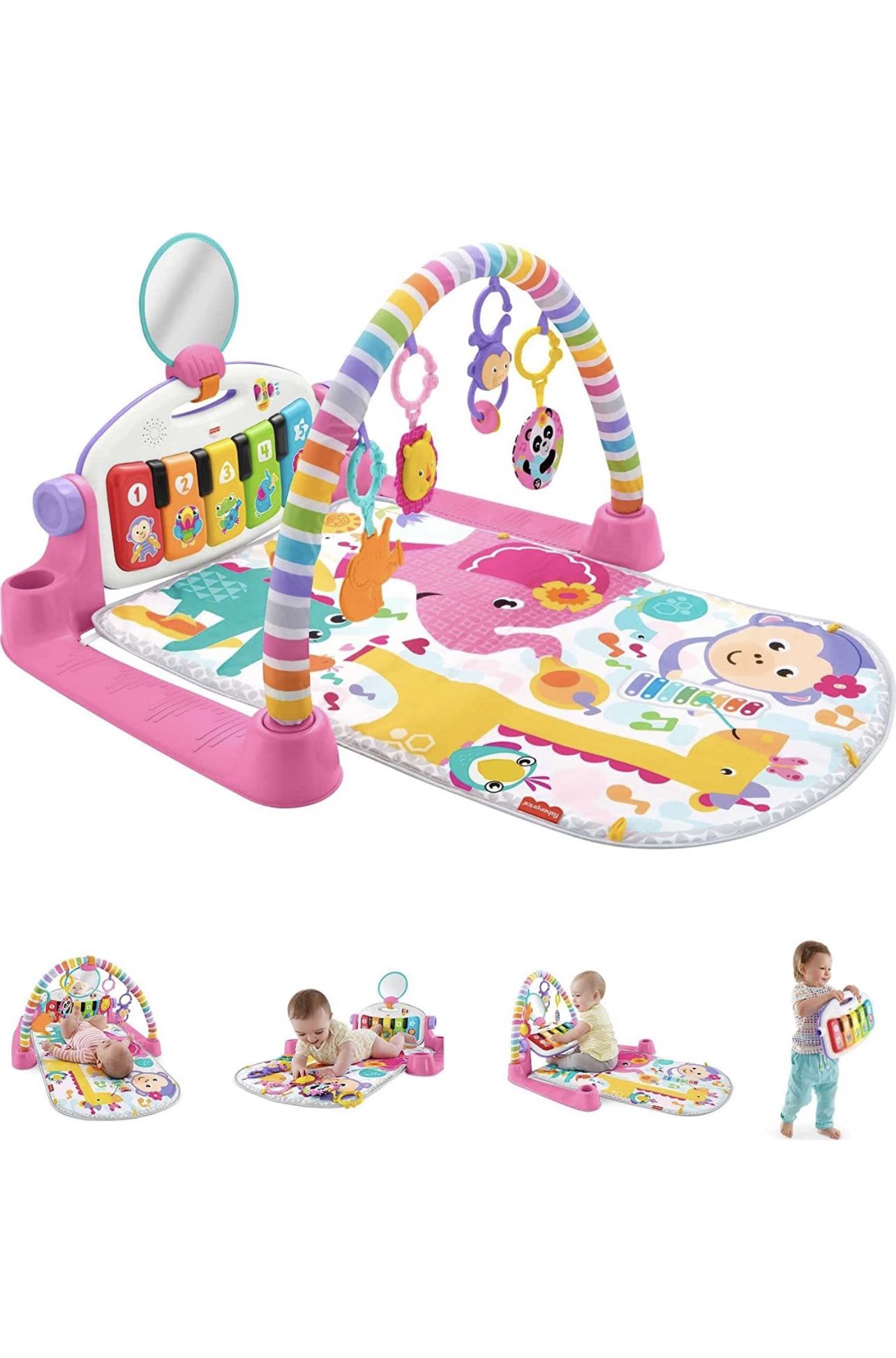 Brand New- Fisher-Price Deluxe Kick & Play Piano Gym