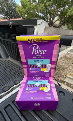 Poise Ultra Thin Long 6 Drop Pads , 80ct