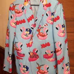 Santa On Vacation Blazer Men’s Size Large