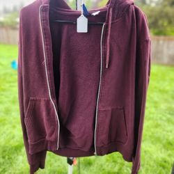 Maroon Zip Up Hoodie