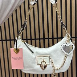 Juicy Couture Exclusive White Rolling On Hobo Bag: BRAND NEW