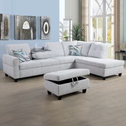 Sofa Seccional con ottoman