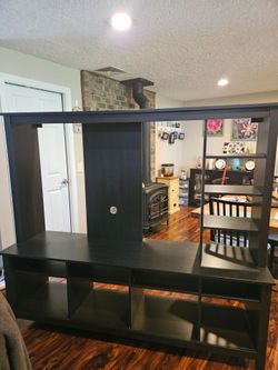 Black IKEA Entertainment center