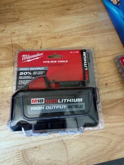 🔋 Brand New Milwaukee M18 REDLITHIUM HIGH OUTPUT 6.0 Battery 🔋