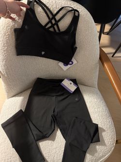 Black Sports Bra and Leggings Set