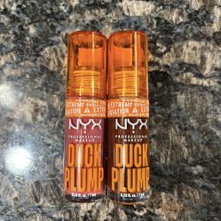 NEW NYX PROFESSIONAL DUCK PLUMP HIGH PIGMENT LIP PLUMPING GLOSS IN STRIKE A ROSE AND TWICE THE SPICE $6 Each!!!