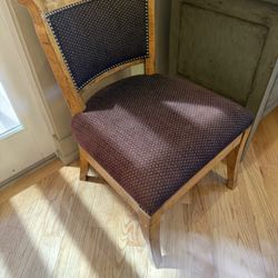 Solid Wood Upholstered Accent Side Chair