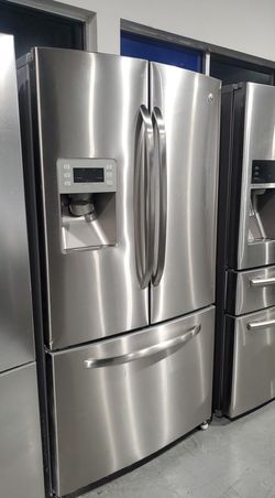 GE 3-Door Stainless Steel Refrigerator
