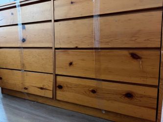 Wood dresser light brown color