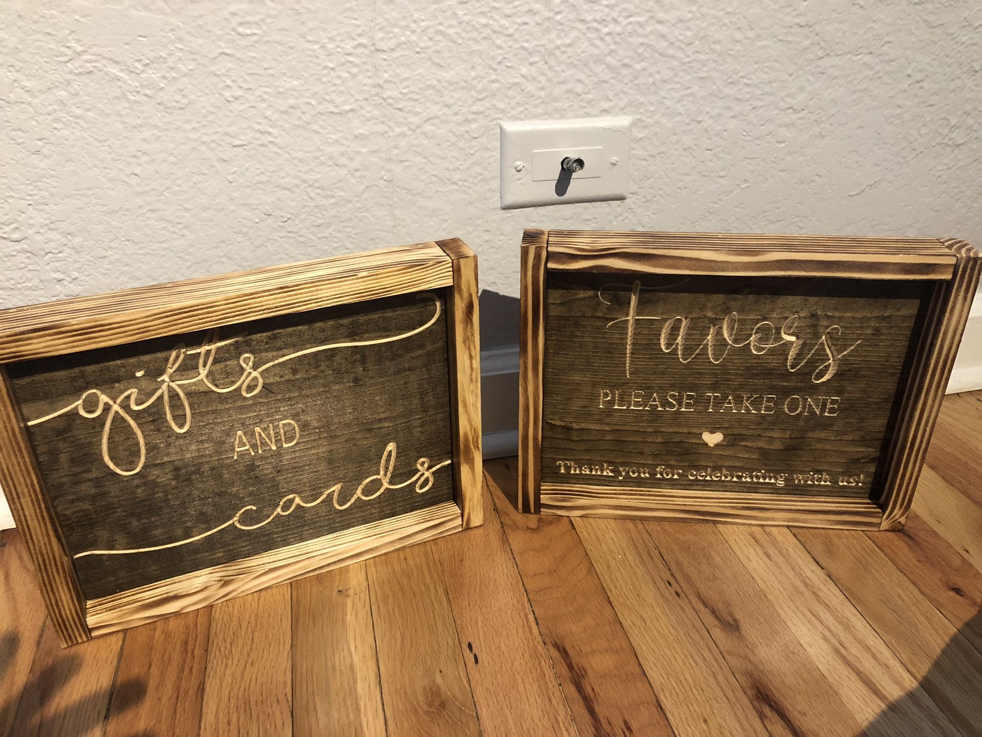 Wood Wedding Signs - Handmade