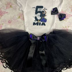Wednesday Addams birthday outfit personalized with name and number