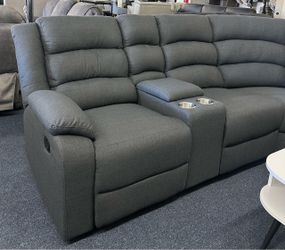 LABOR DAY SALE❗️GRAY SECTIONAL MANUAL RECLINER