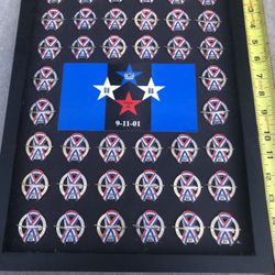 9/11 Pins Black Shadowbox Display 