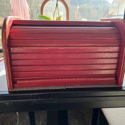 Vintage Red Breadbox
