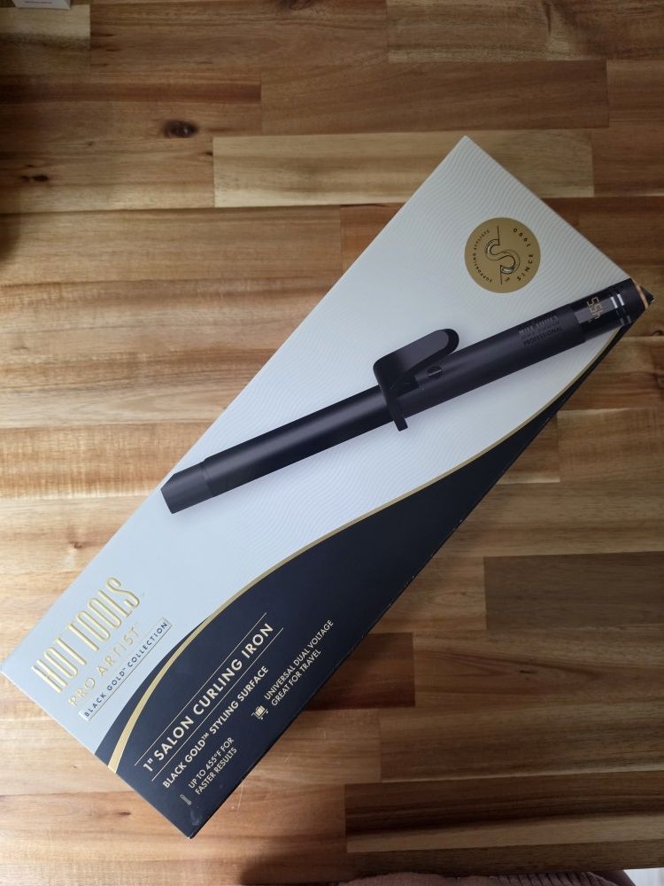 hot tools pro artist black gold 1 inch curling iron