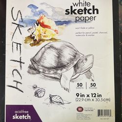 Office Depot White Sketch Paper 9in X 12 In
