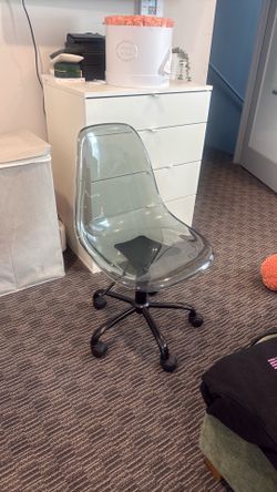 Acrylic adjustable swivel desk chair