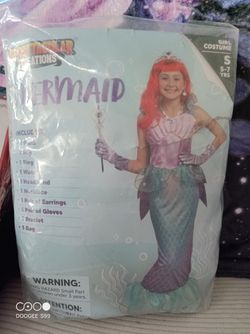 Little Mermaid Costume Kids S 5-7