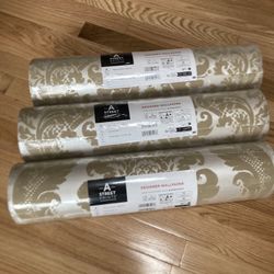Khaki Beige Damask Victorian Style Wallpaper 3 Rolls