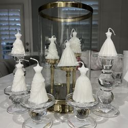Wedding Dress Candles 