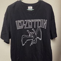 Vintage Y2K Led Zeppelin Band T-Shirt / Blues / Folk Music / Hard Rock / 00s Band / Rare / Streetwear / Black / XL