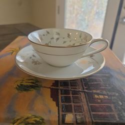 Noritake Cup & Saucer Set – Andrea Pattern