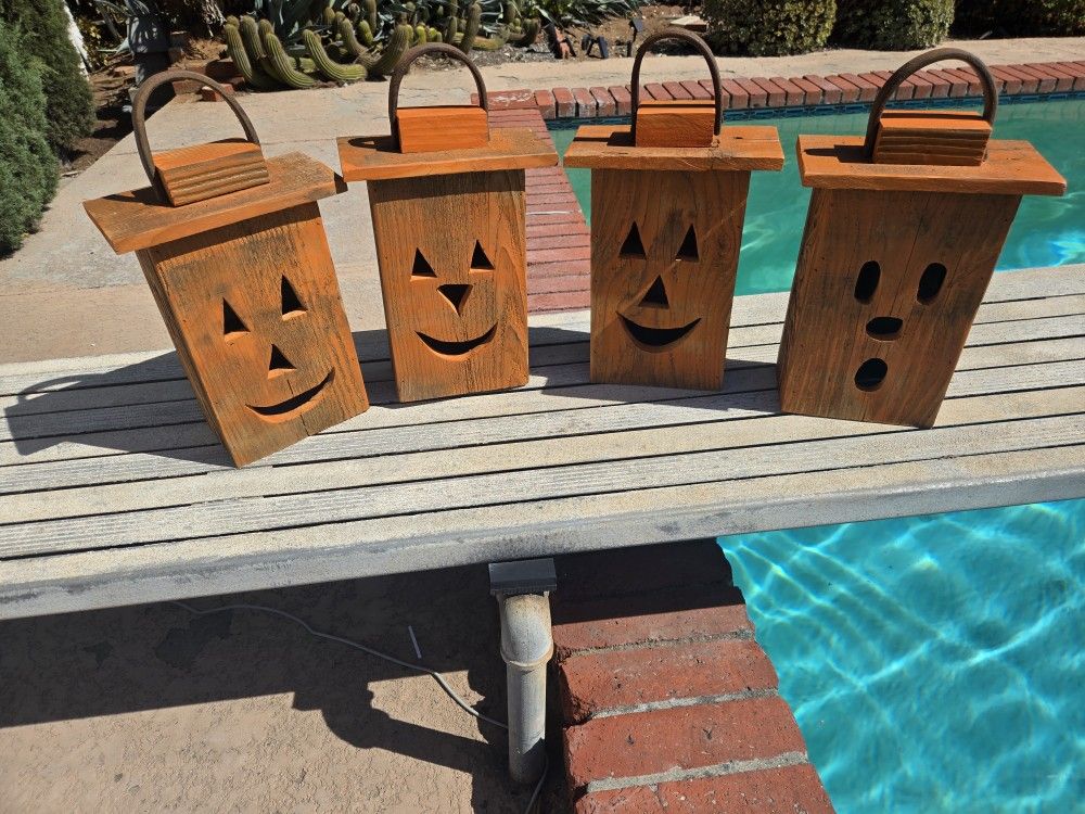 Wooden Jack O Laterns
