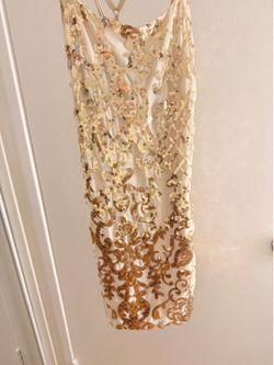 Gold sparkly birthday dress