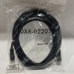 10x6-02207 Snagless Cat5e Black Ethernet Cable 7ft.