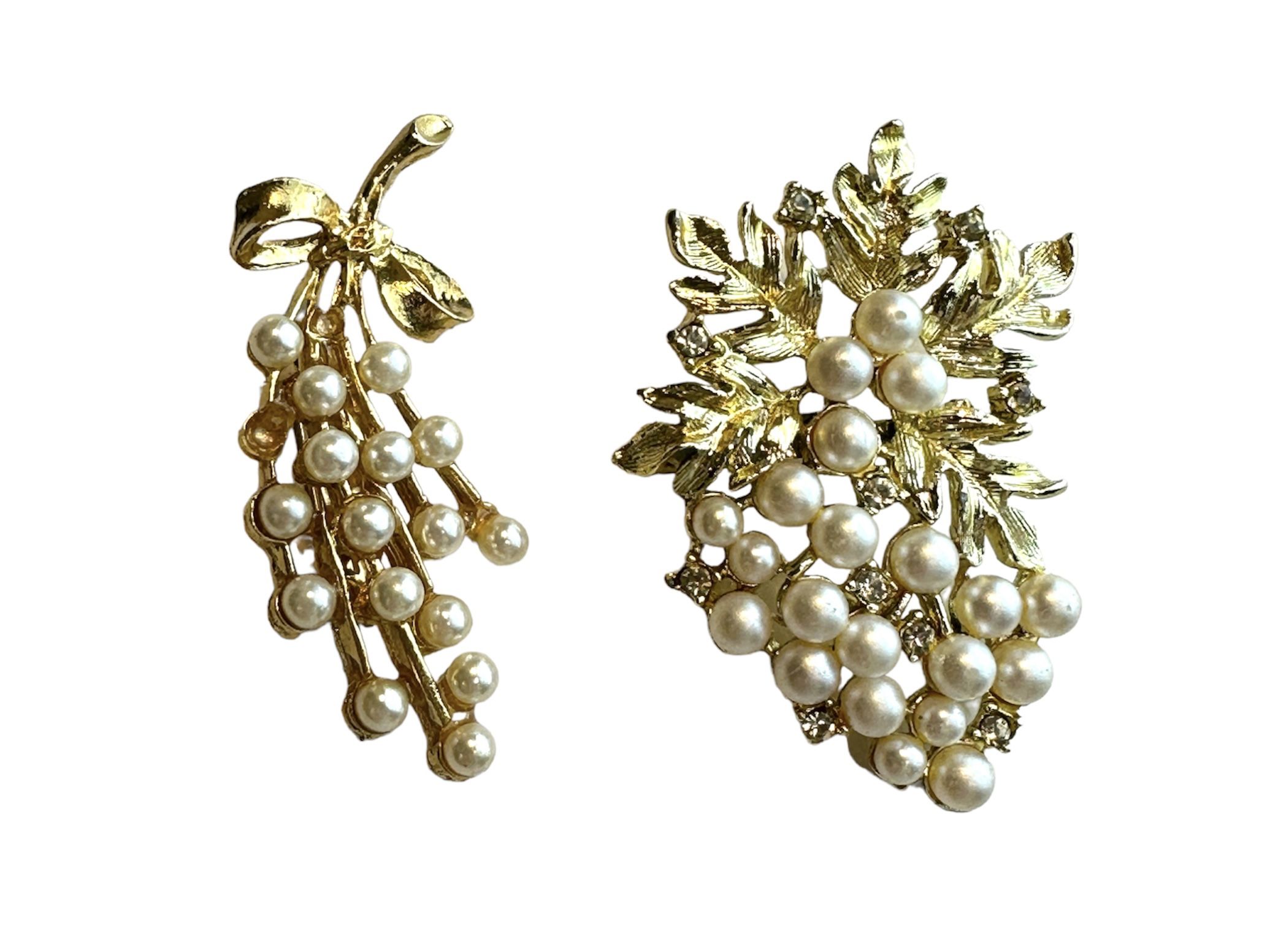 Vintage Pearl Gold Fashion Jewelry Brooch Pins