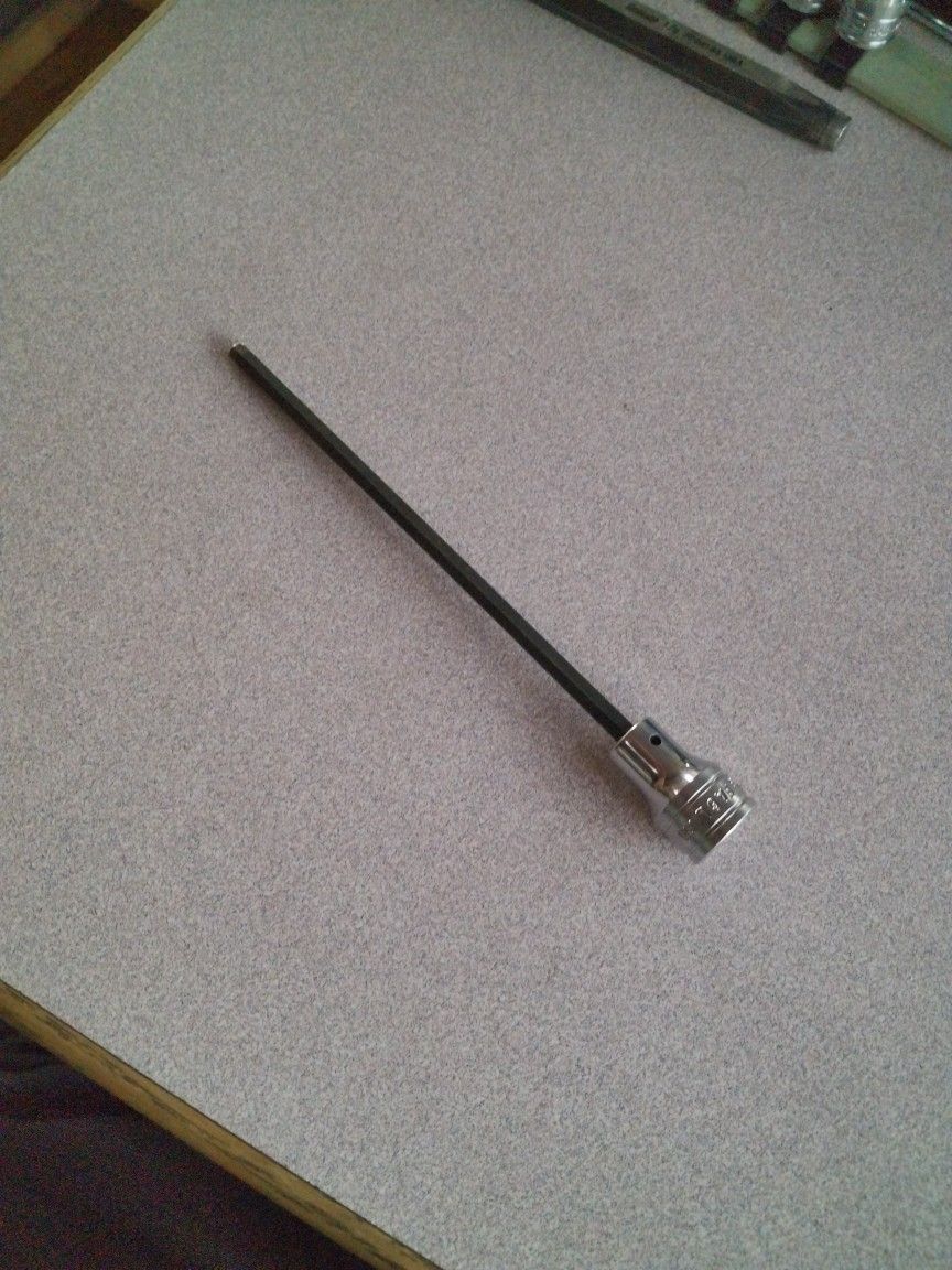 Snap-on Tools Chrome 3/8ths dr Standard Long Hex Driver 3/16"