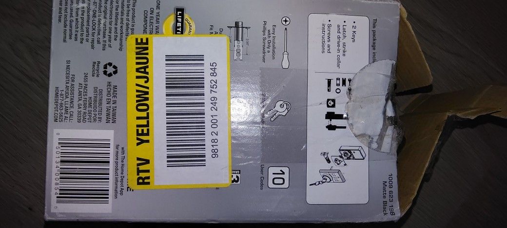 Smart Lock Pad With Keys 