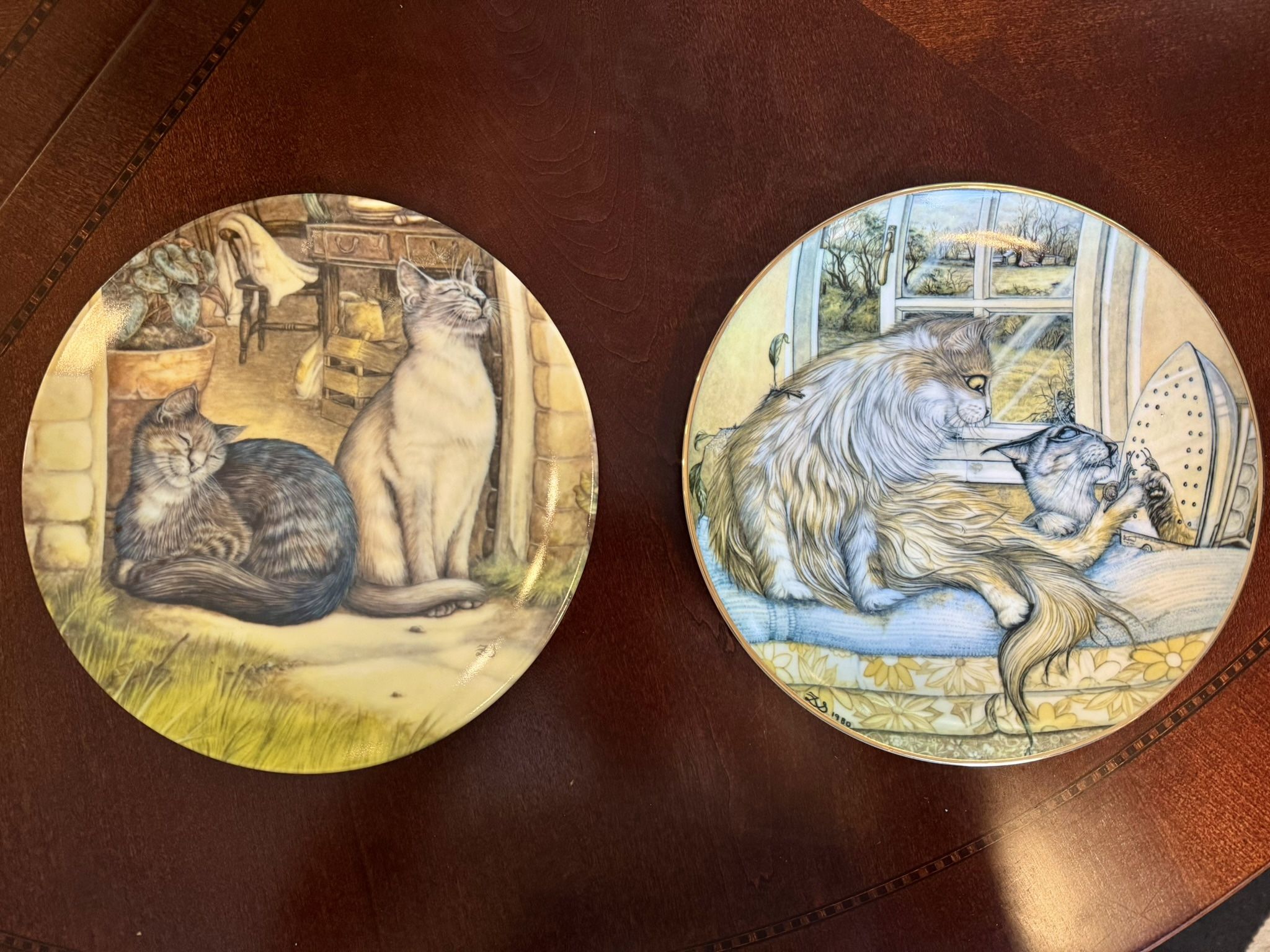 Cat Collectible Plates by Zoe Stokes